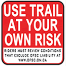 Riders must review conditions that exclude OFSC liability at www.ofsc.on.ca
